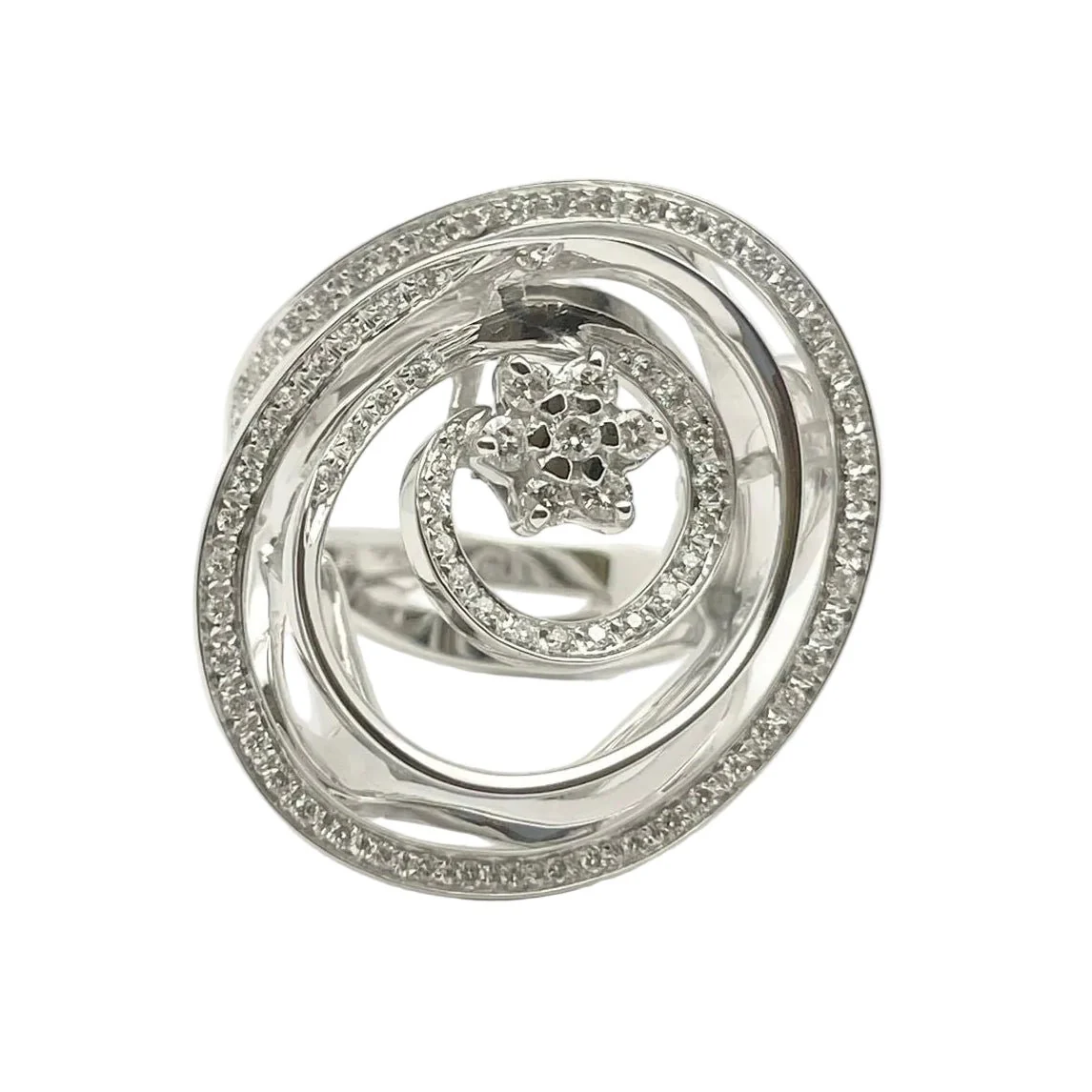 Bague Pavée HUTTON NEW YORK en or blanc et diamants
