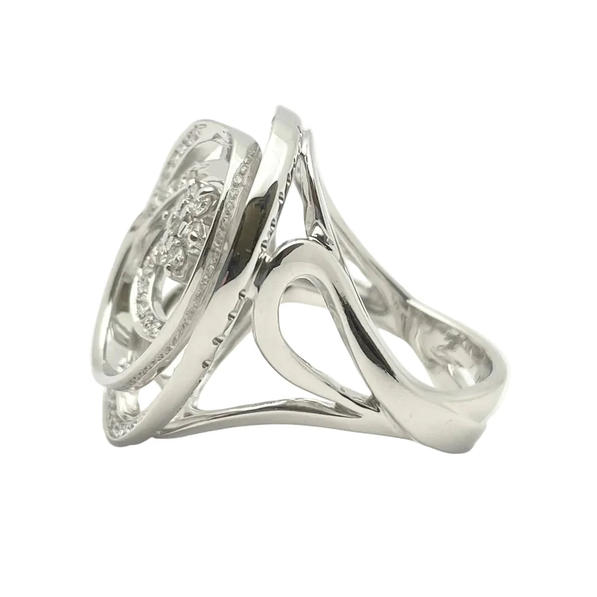 Bague Pavée HUTTON NEW YORK en or blanc et diamants - Image 3