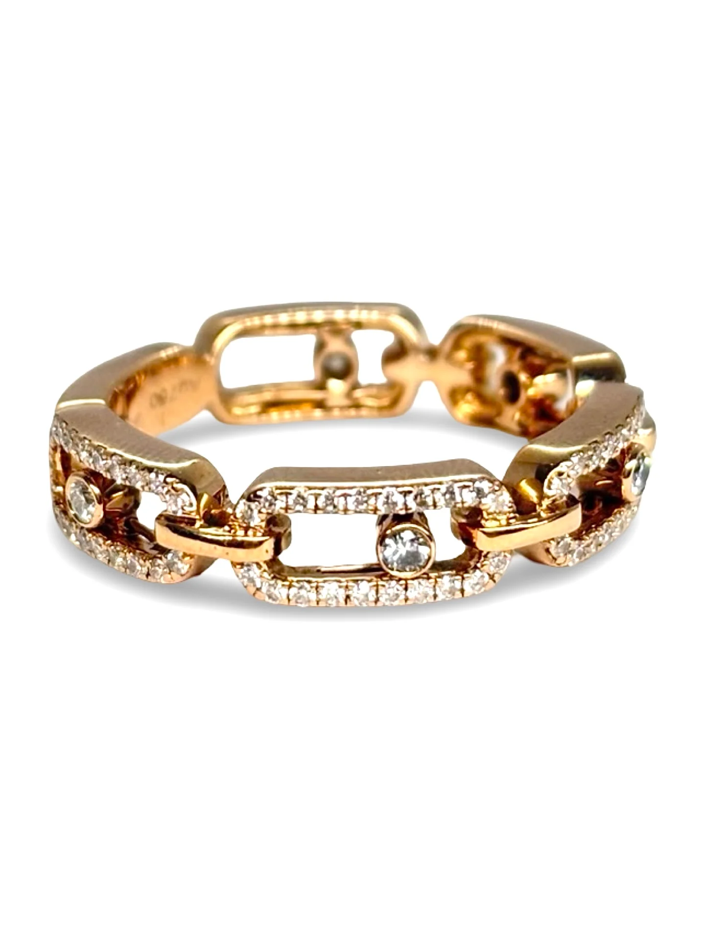 Bague Pavée MESSIKA "Move Link" en or rose et diamants