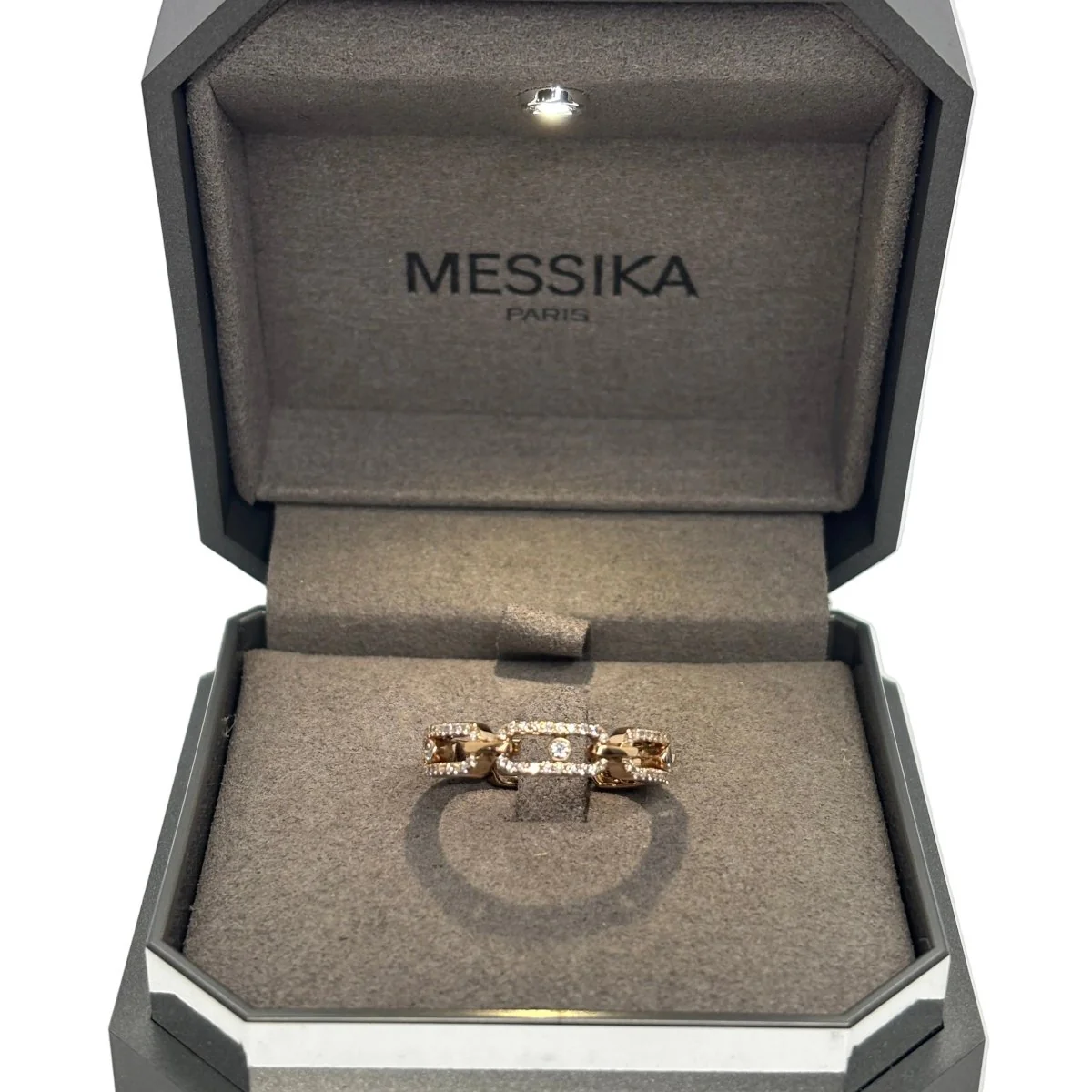 Bague Pavée MESSIKA "Move Link" en or rose et diamants - Image 10
