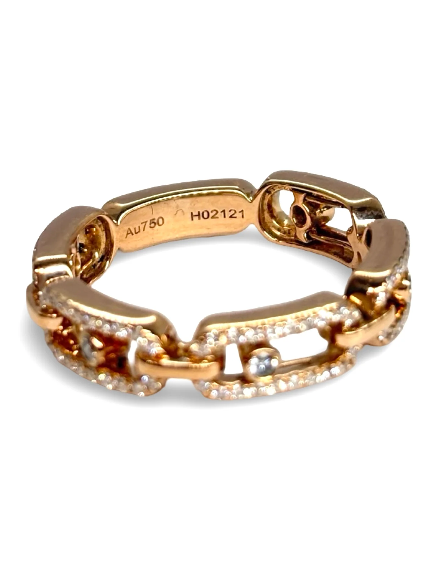 Bague Pavée MESSIKA "Move Link" en or rose et diamants - Image 4