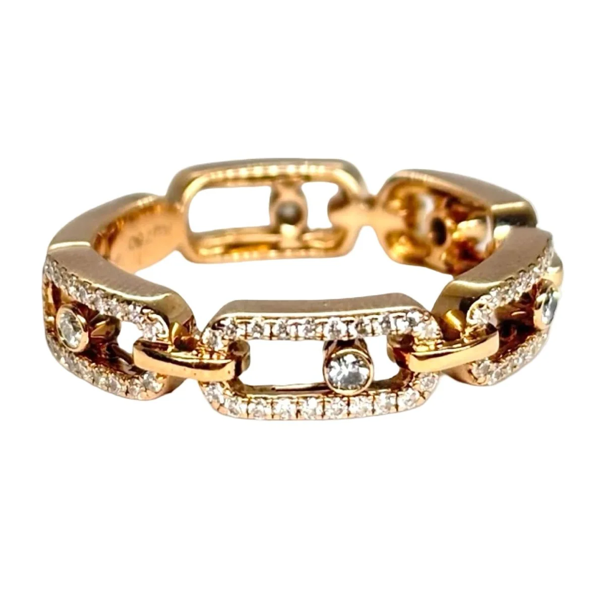 Bague Pavée MESSIKA "Move Link" en or rose et diamants - Image 6