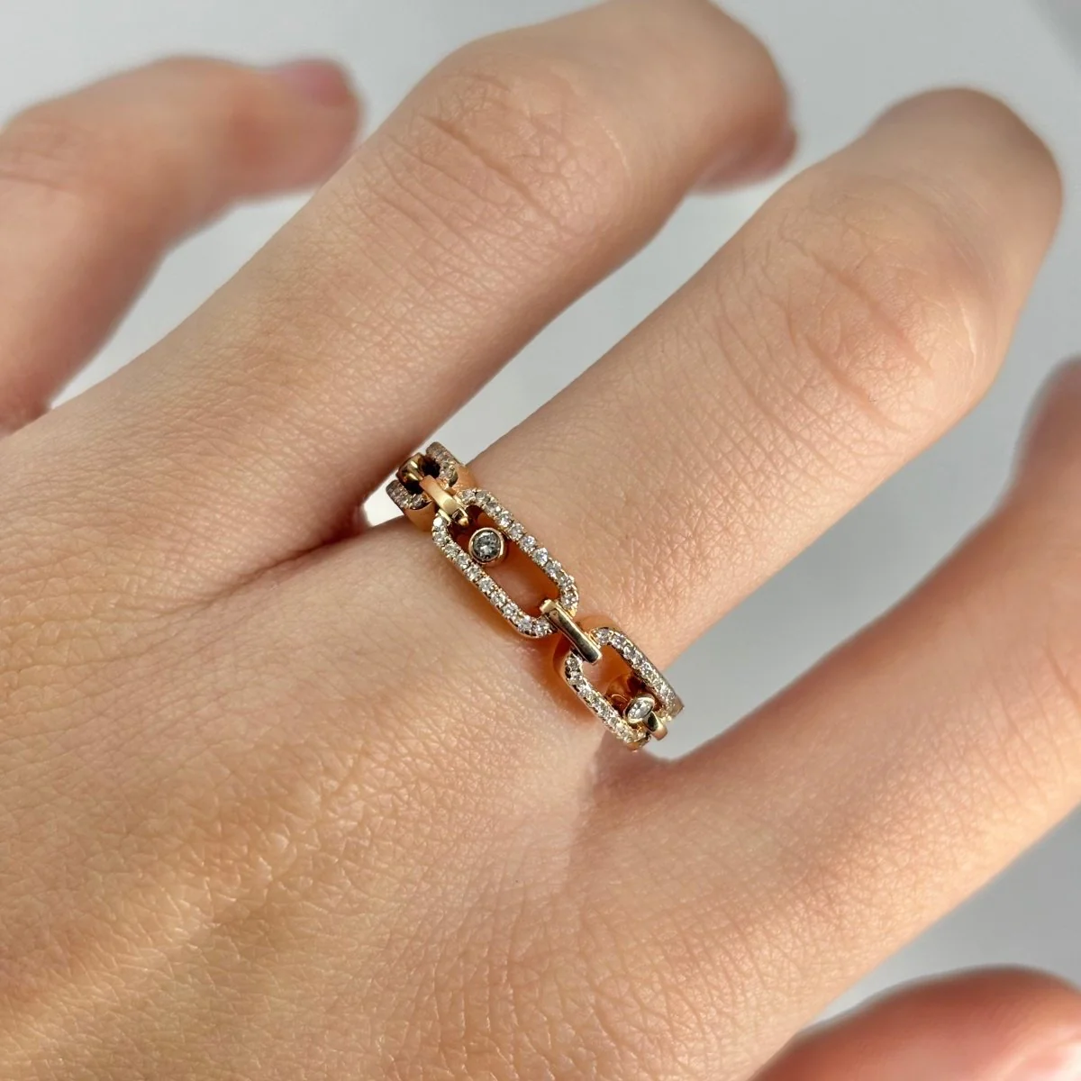 Bague Pavée MESSIKA "Move Link" en or rose et diamants - Image 7