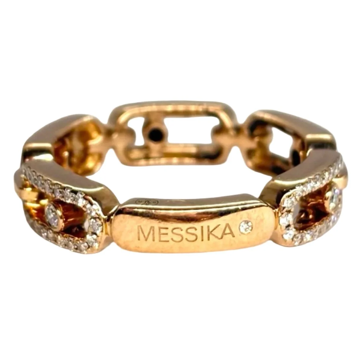 Bague Pavée MESSIKA "Move Link" en or rose et diamants - Image 8