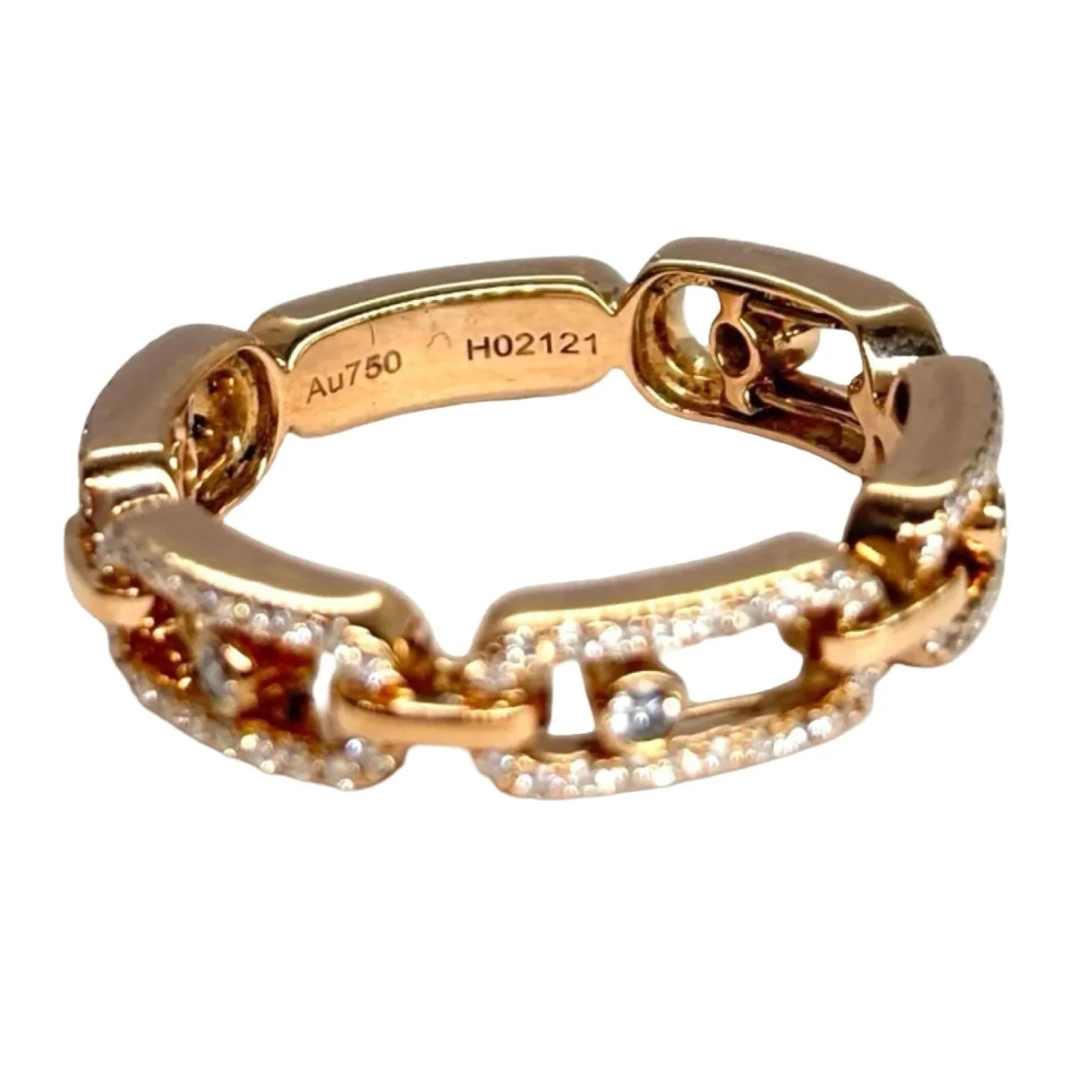 Bague Pavée MESSIKA "Move Link" en or rose et diamants - Image 9