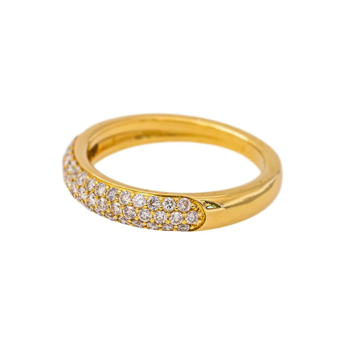 Bague Pavée en or jaune et diamants - Image 4