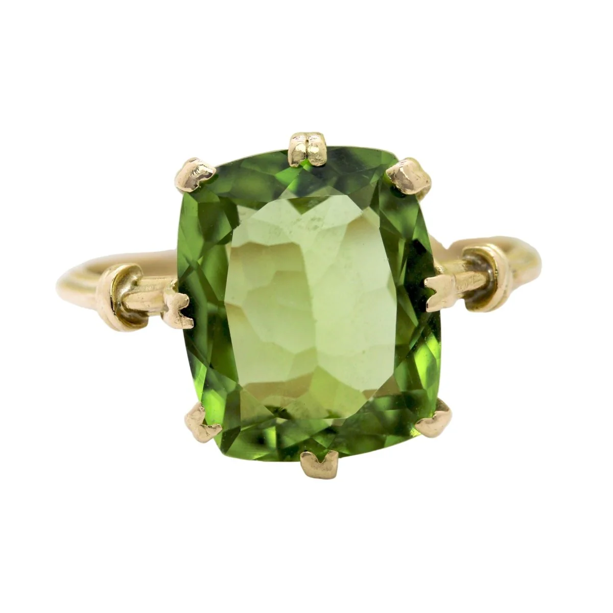 Bague Cocktail en or jaune et péridot