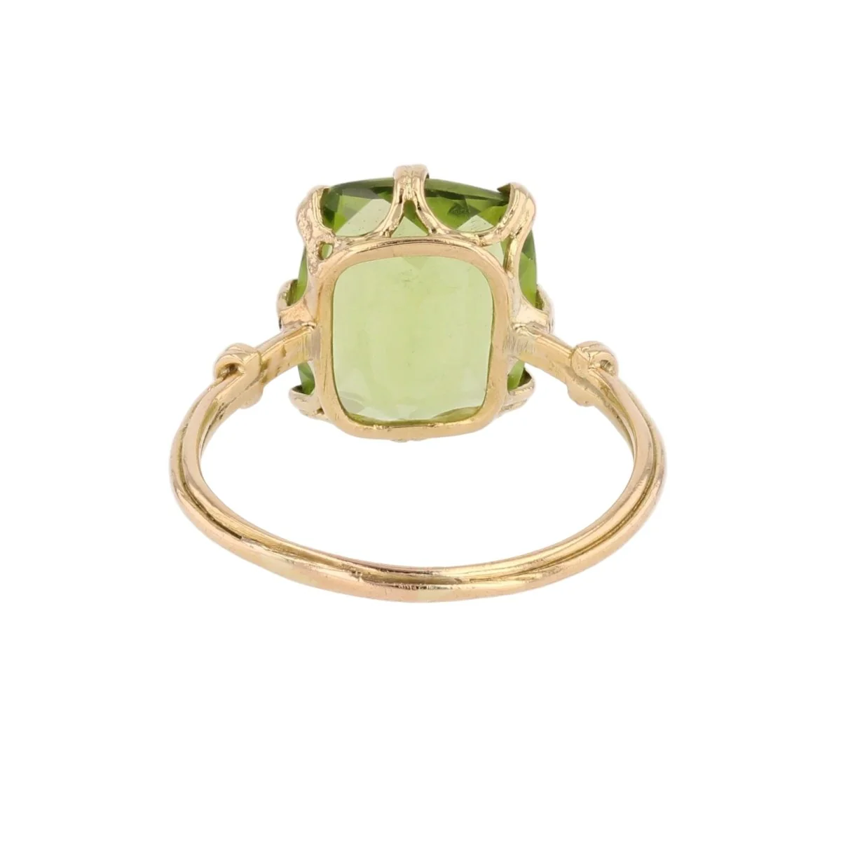 Bague Cocktail en or jaune et péridot - Image 3