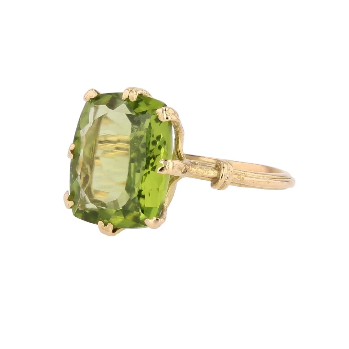 Bague Cocktail en or jaune et péridot - Image 4