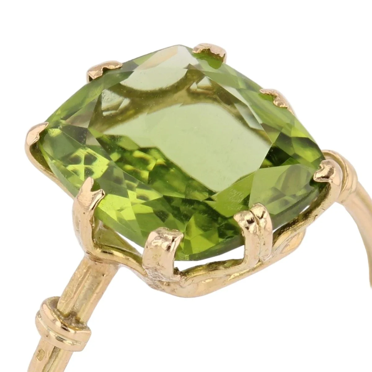 Bague Cocktail en or jaune et péridot - Image 5