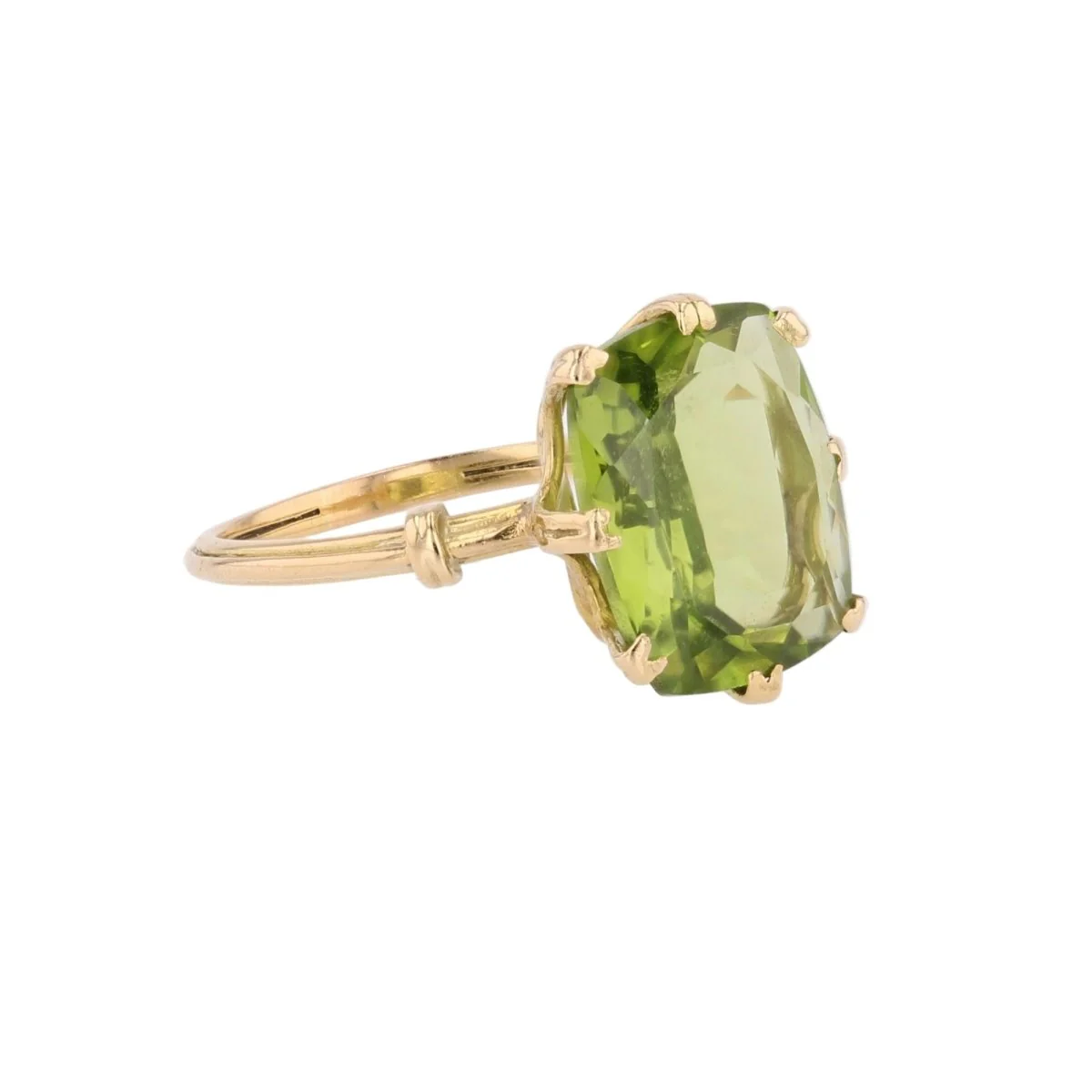 Bague Cocktail en or jaune et péridot - Image 6