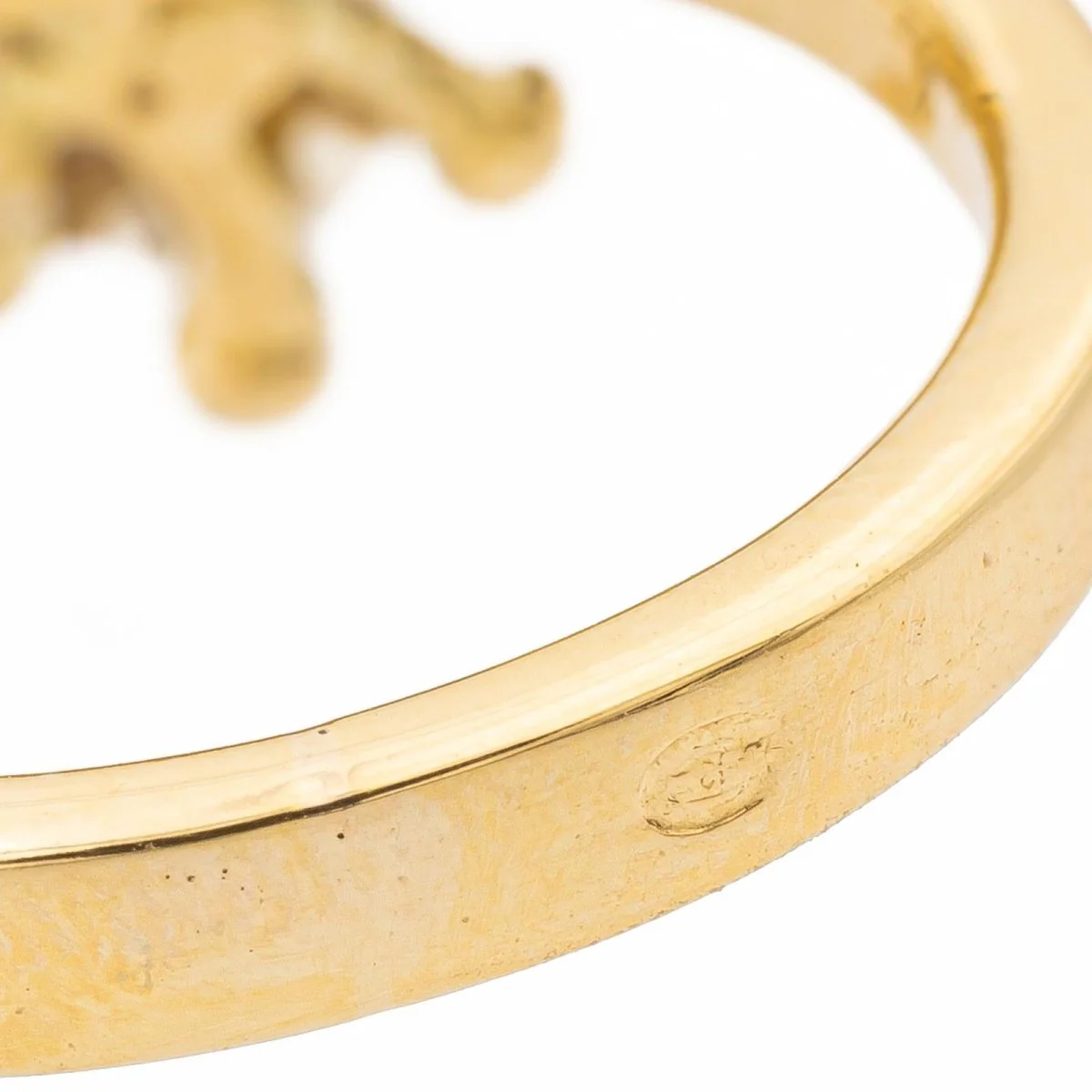 Bague en or jaune et perles - Image 6