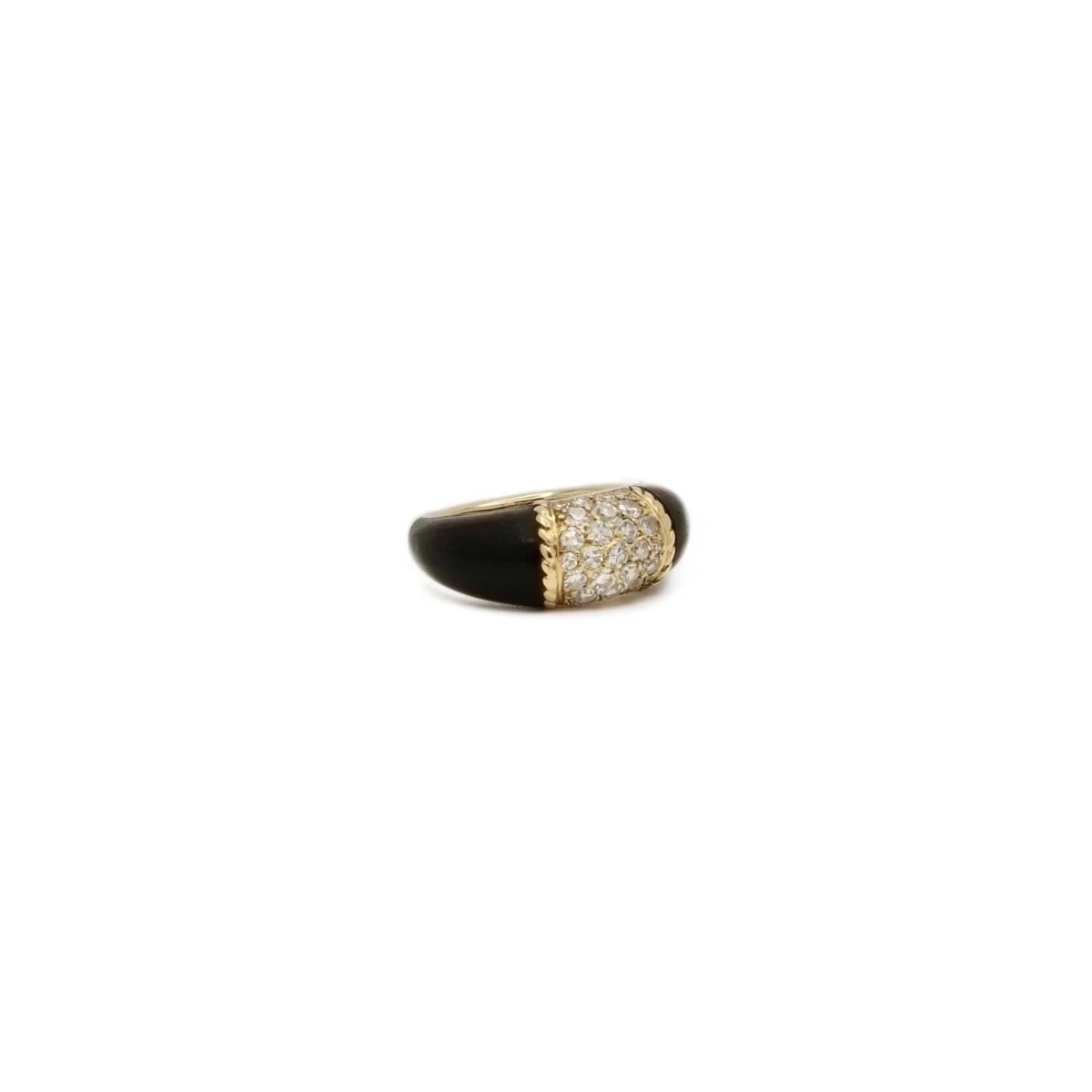 Bague Jonc VAN CLEEF & ARPELS "Philippine" en or jaune et diamants - Image 2