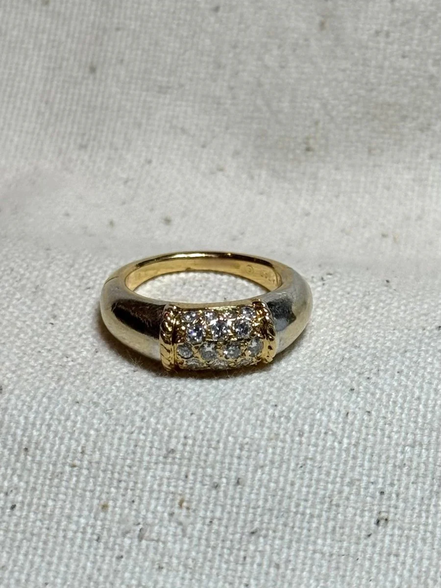Bague VAN CLEEF & ARPELS Philippine en or jaune et or gris et diamant - Image 3