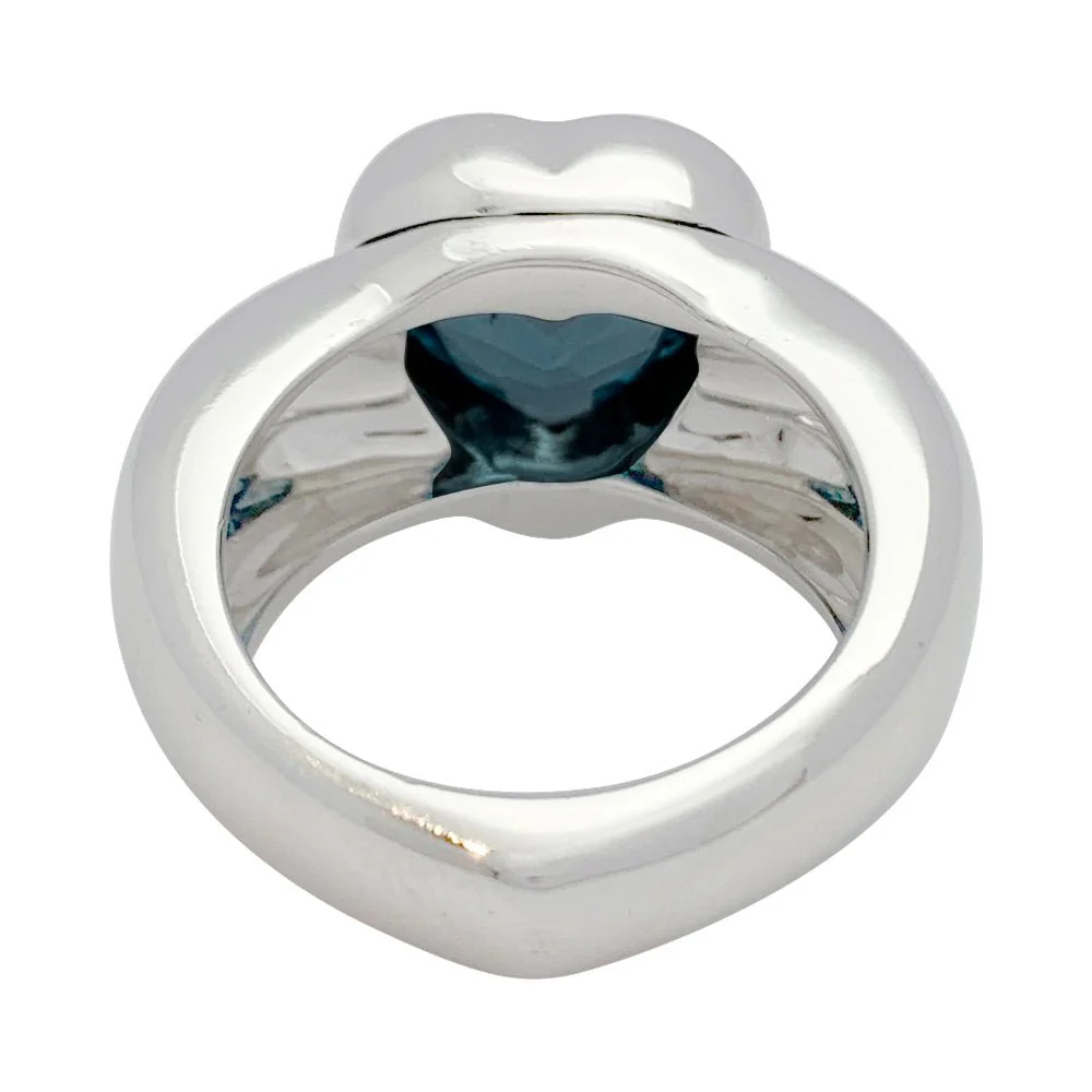 Bague Piaget, "Coeur", or blanc et topaze - Image 6