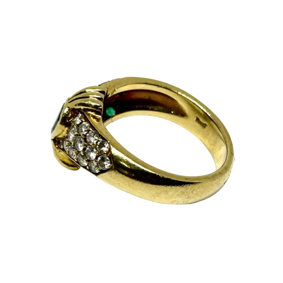 Bague PIAGET en or jaune, émeraude et diamants - Image 2