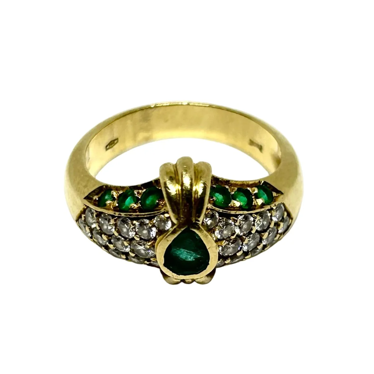 Bague PIAGET en or jaune, émeraude et diamants - Image 5