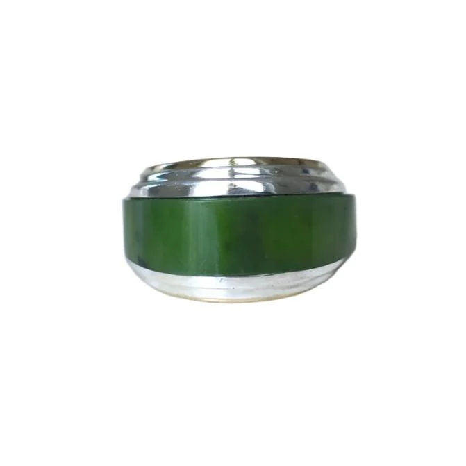 Bague Jonc Puiforcat en jade, or et argent