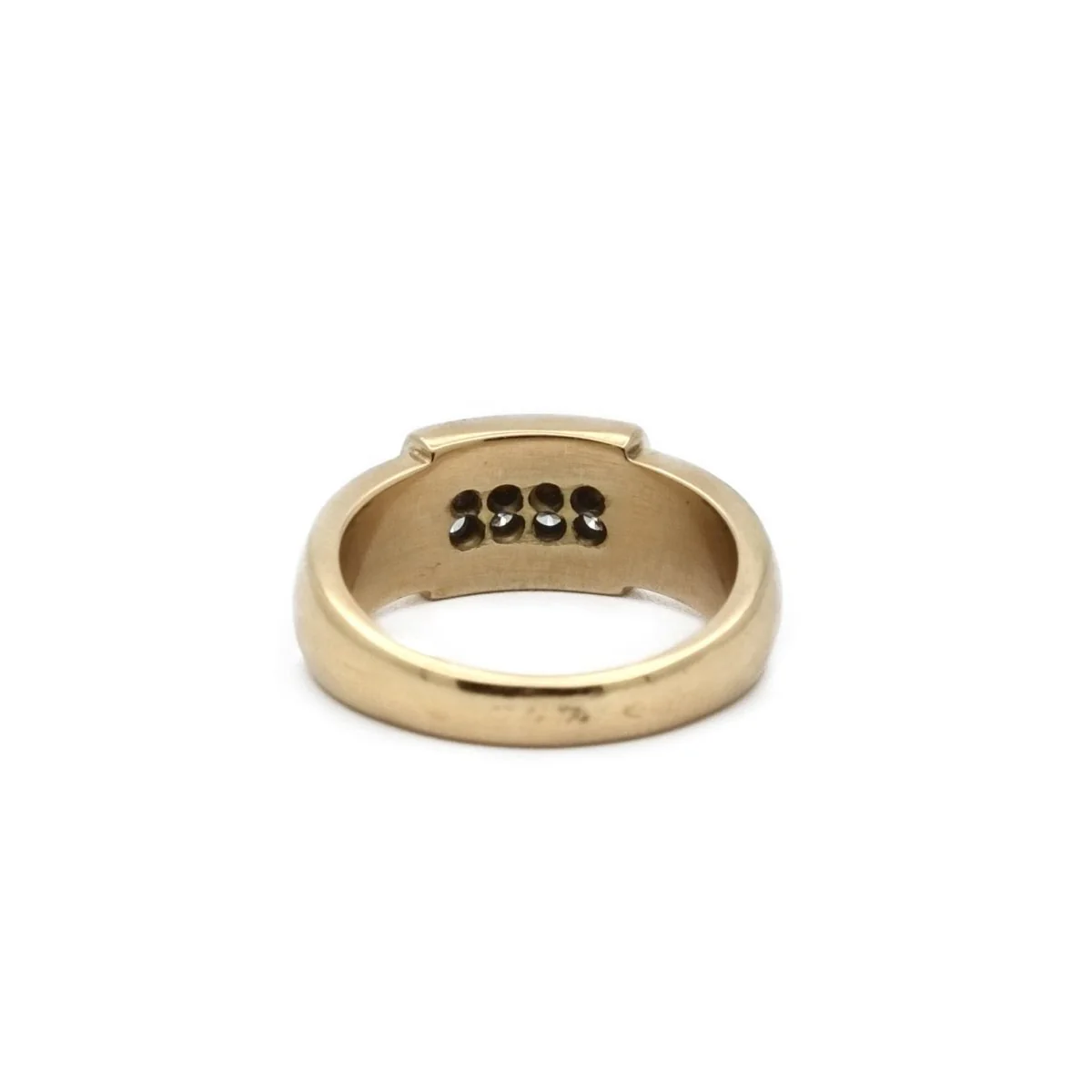 Bague Jonc en or jaune et diamants - Image 4