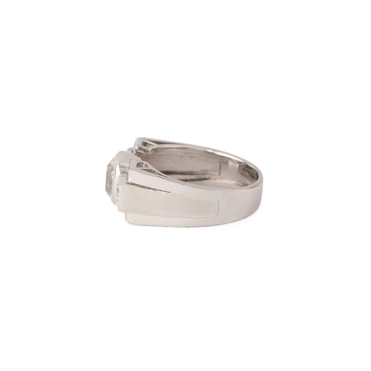 Bague en or jaune, platine et diamants - Image 4