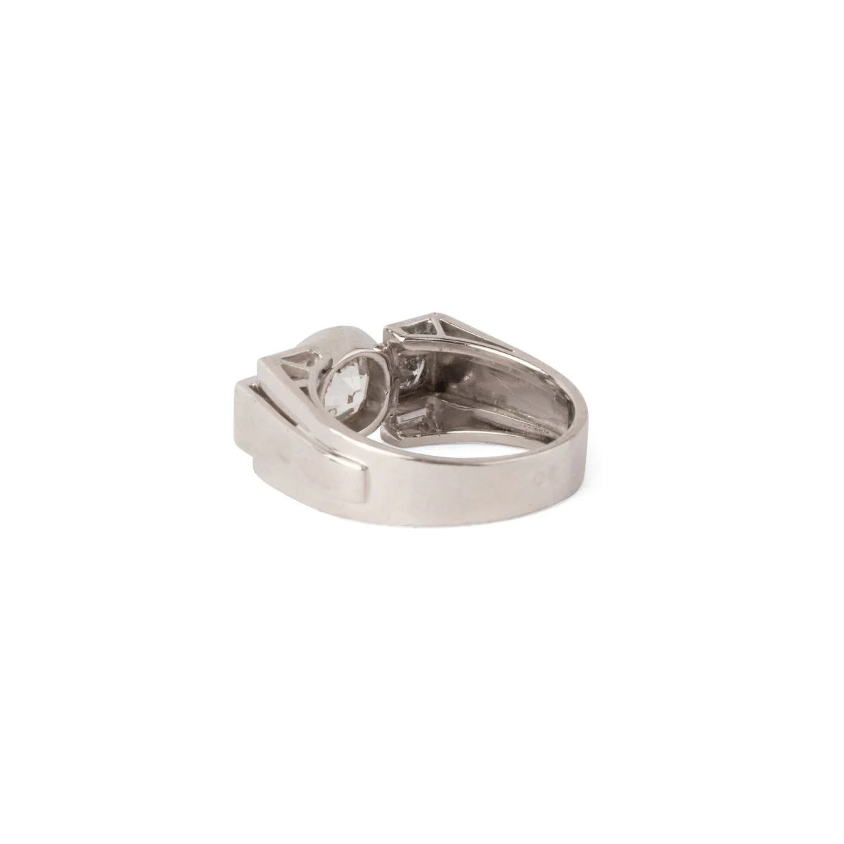 Bague en or jaune, platine et diamants - Image 5