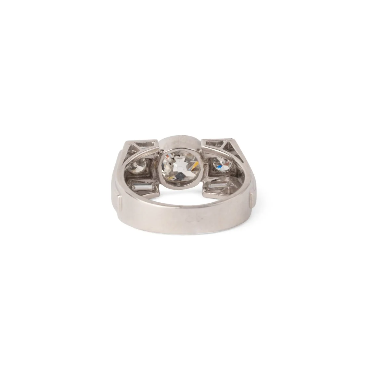 Bague en or jaune, platine et diamants - Image 6