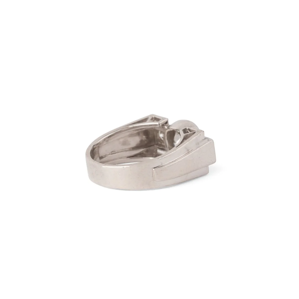 Bague en or jaune, platine et diamants - Image 7