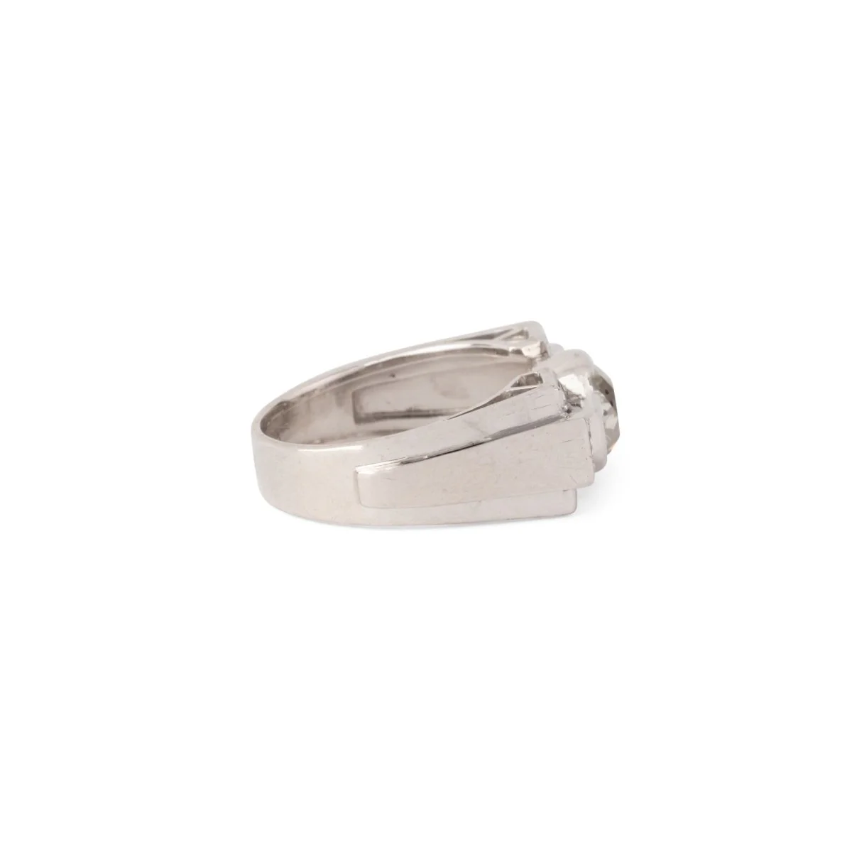 Bague en or jaune, platine et diamants - Image 8