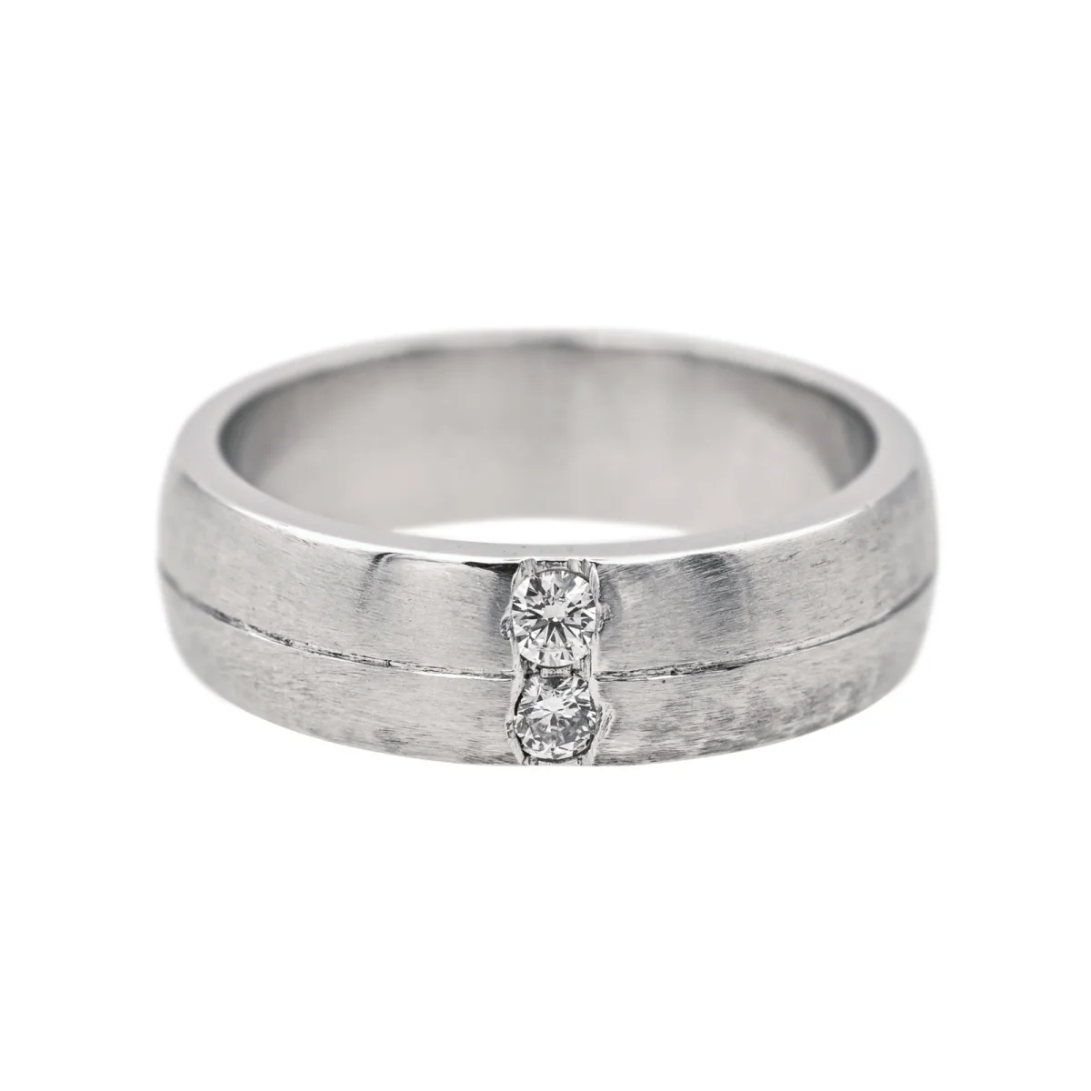 Bague Alliance en platine et diamants