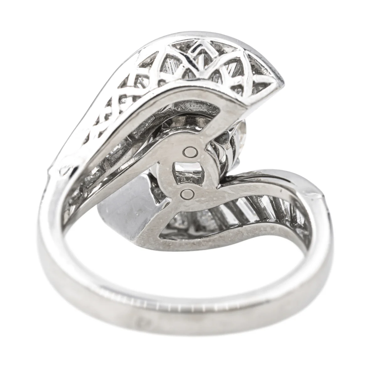 Bague Solitaire en platine et diamants - Image 6