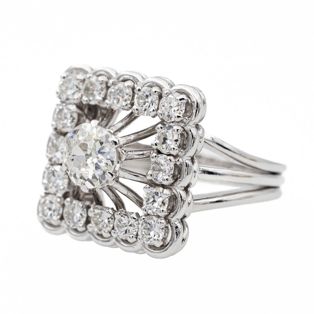 Bague en platine et diamant - Image 3