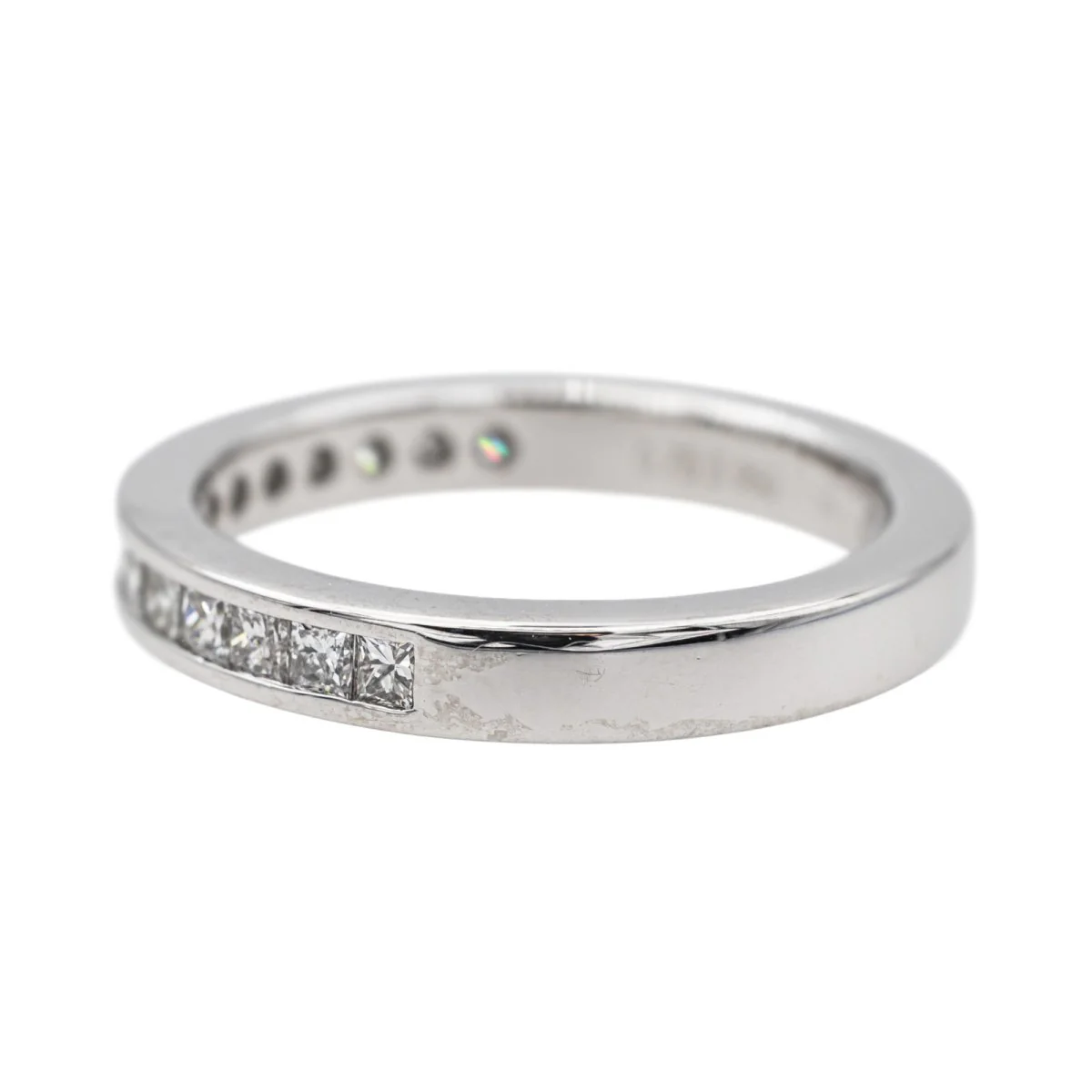 Bague Demi-Alliance Platine Diamant - Image 4
