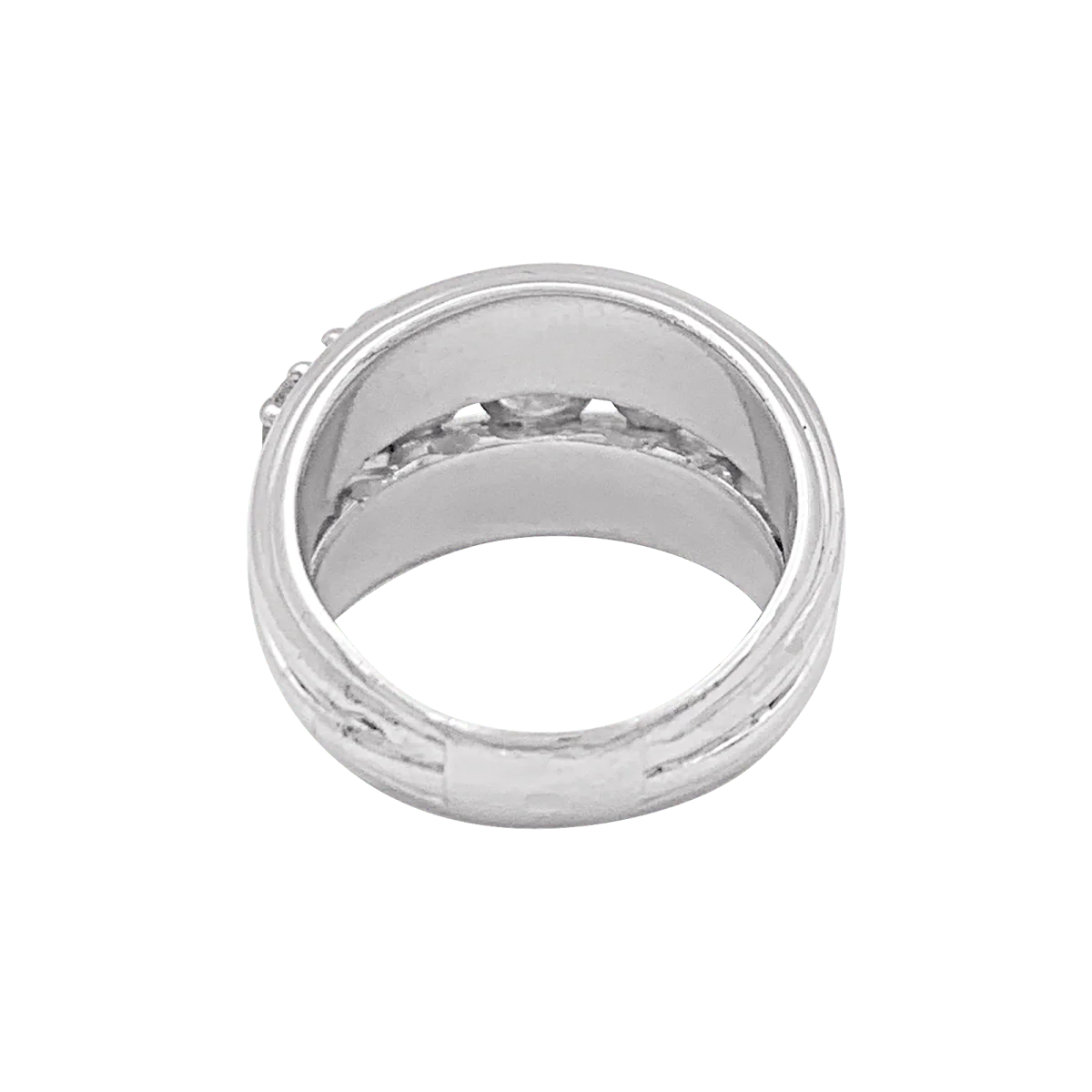 Bague Jonc en platine en diamants. - Image 5