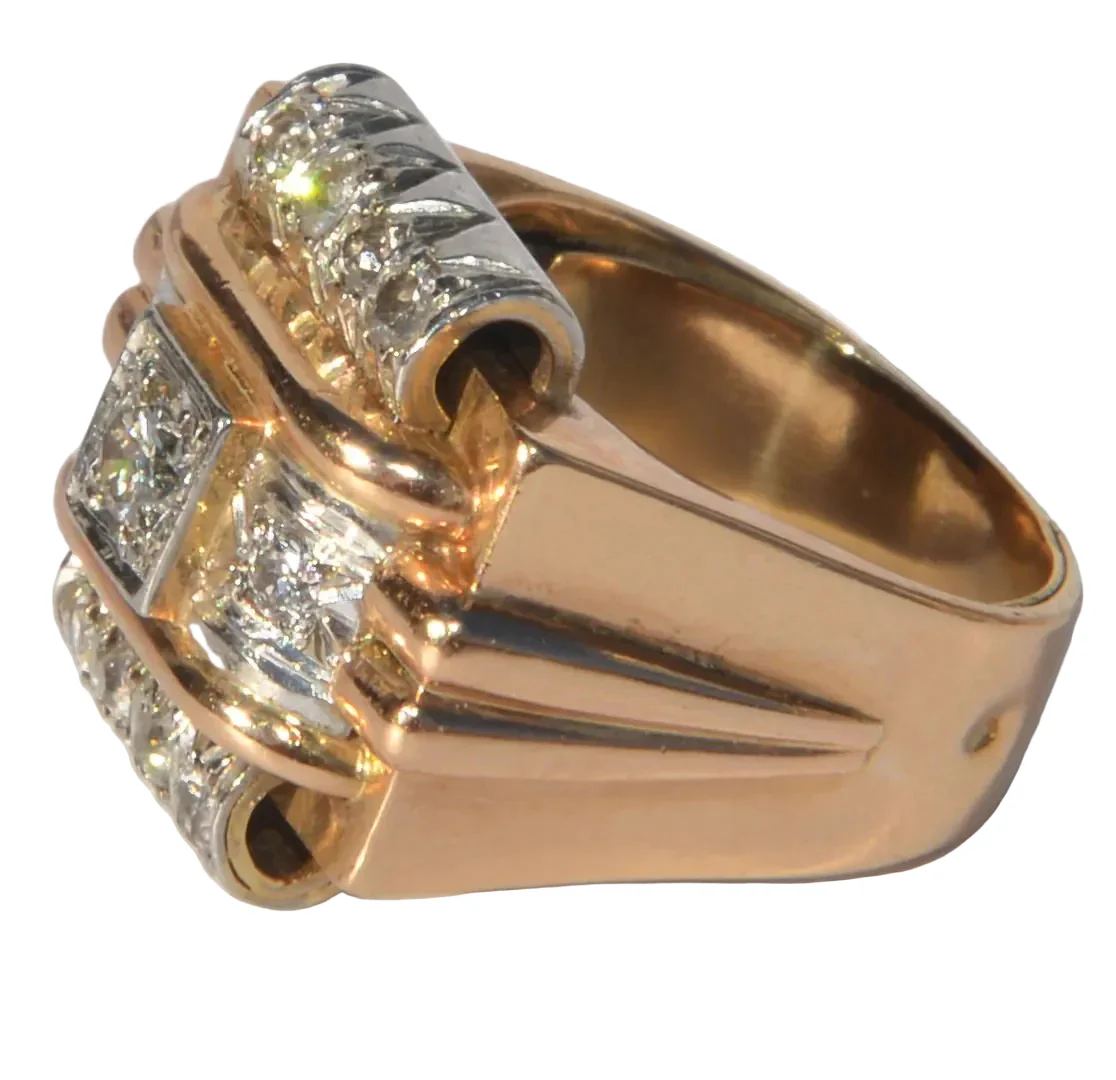 Bague platine et diamant 1950 - Image 4