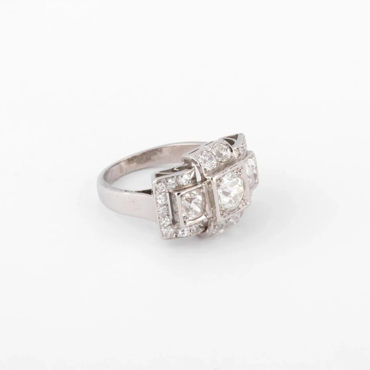 Bague platine et diamants 1930 - Image 4
