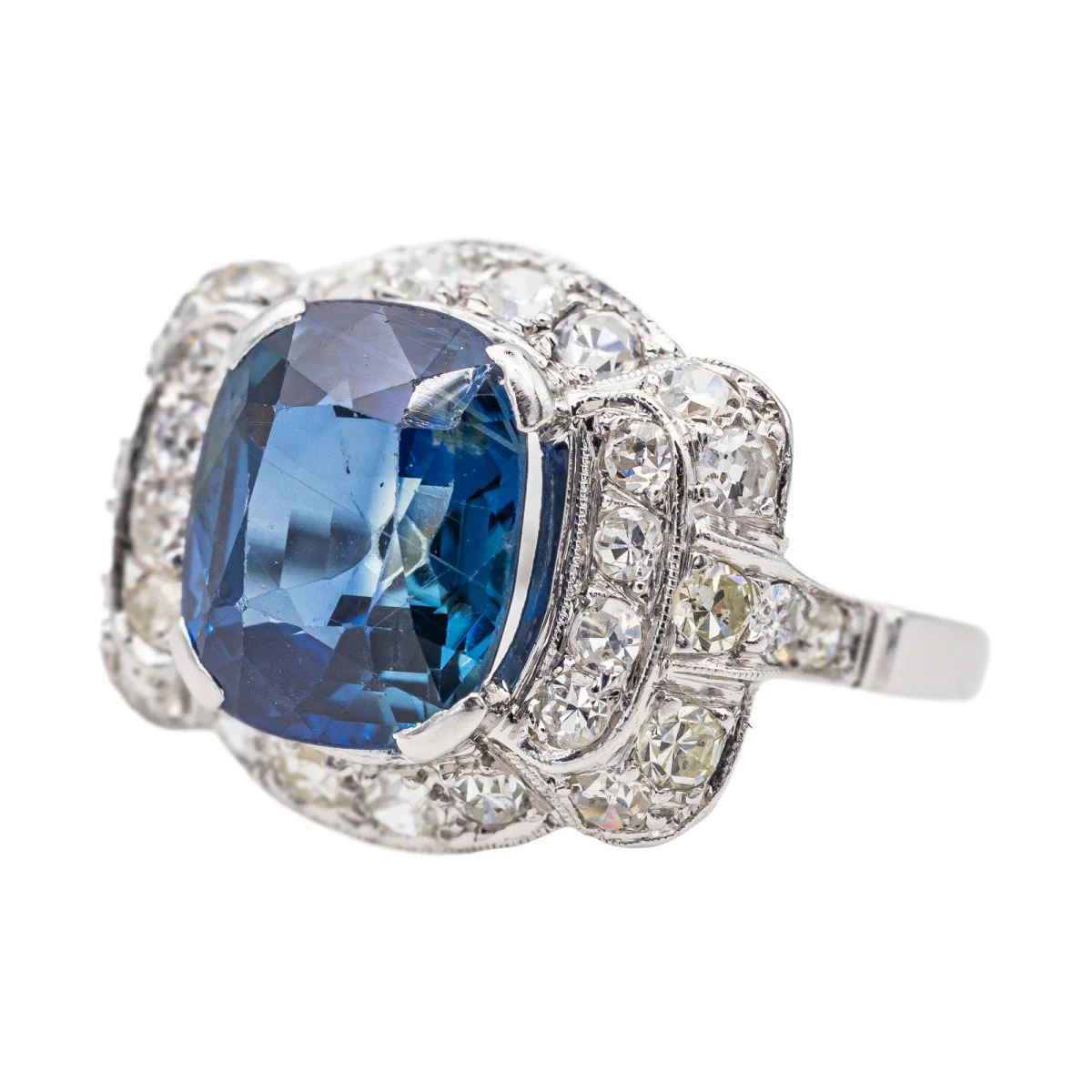 Bague Platine Saphir - Image 3
