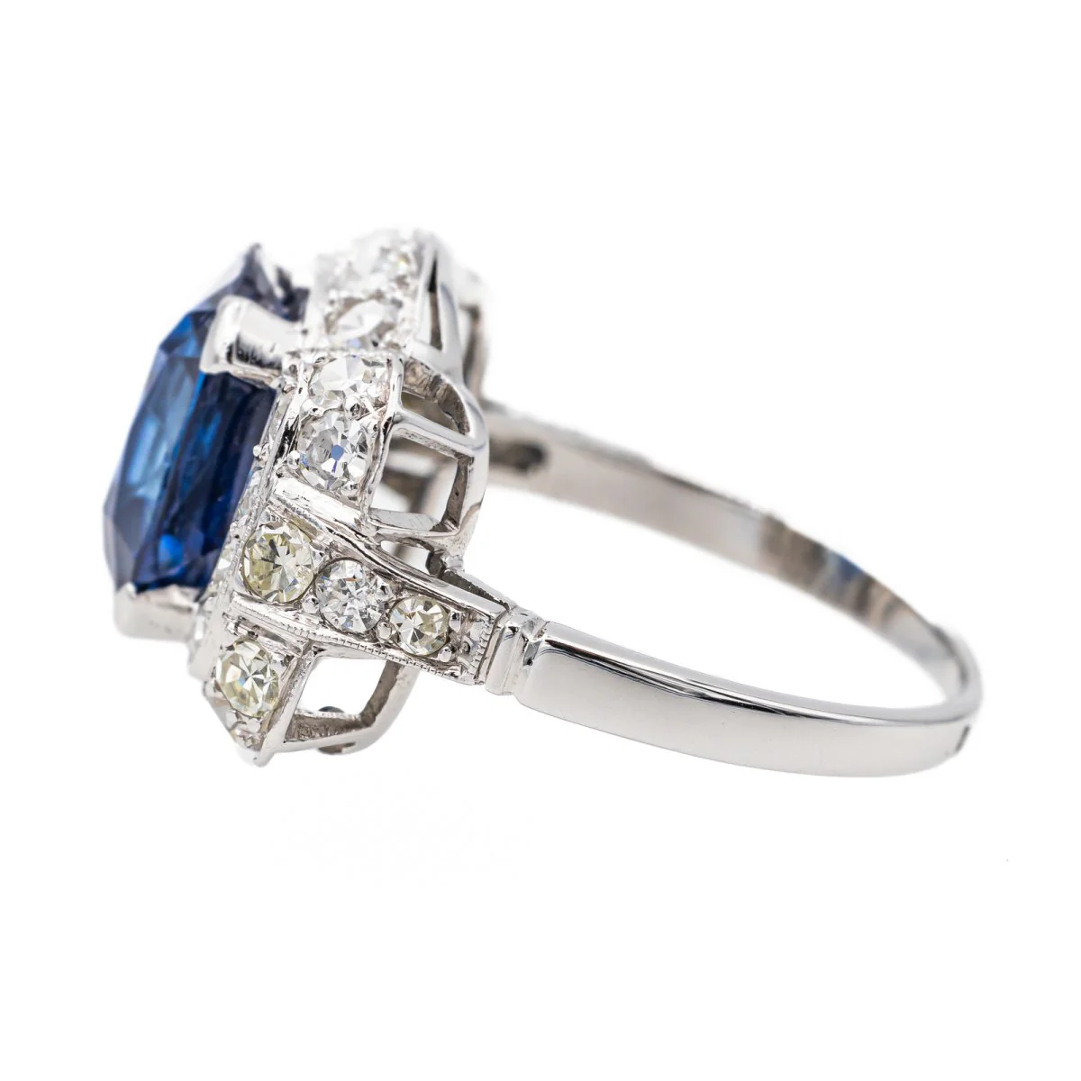 Bague Platine Saphir - Image 4