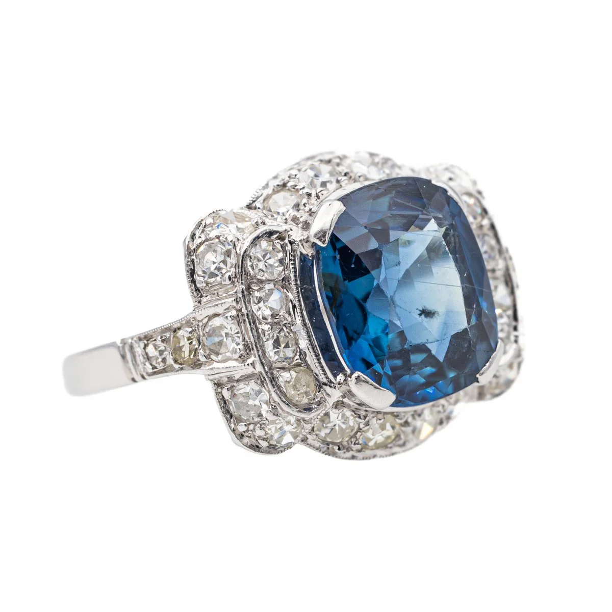 Bague Platine Saphir - Image 6