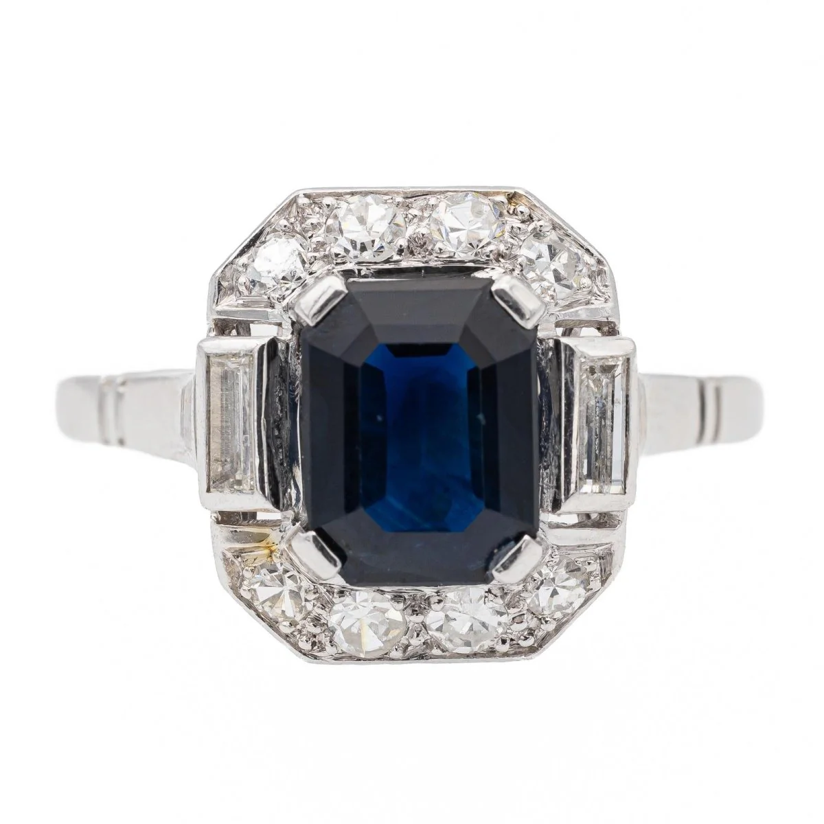 Bague Platine Saphir