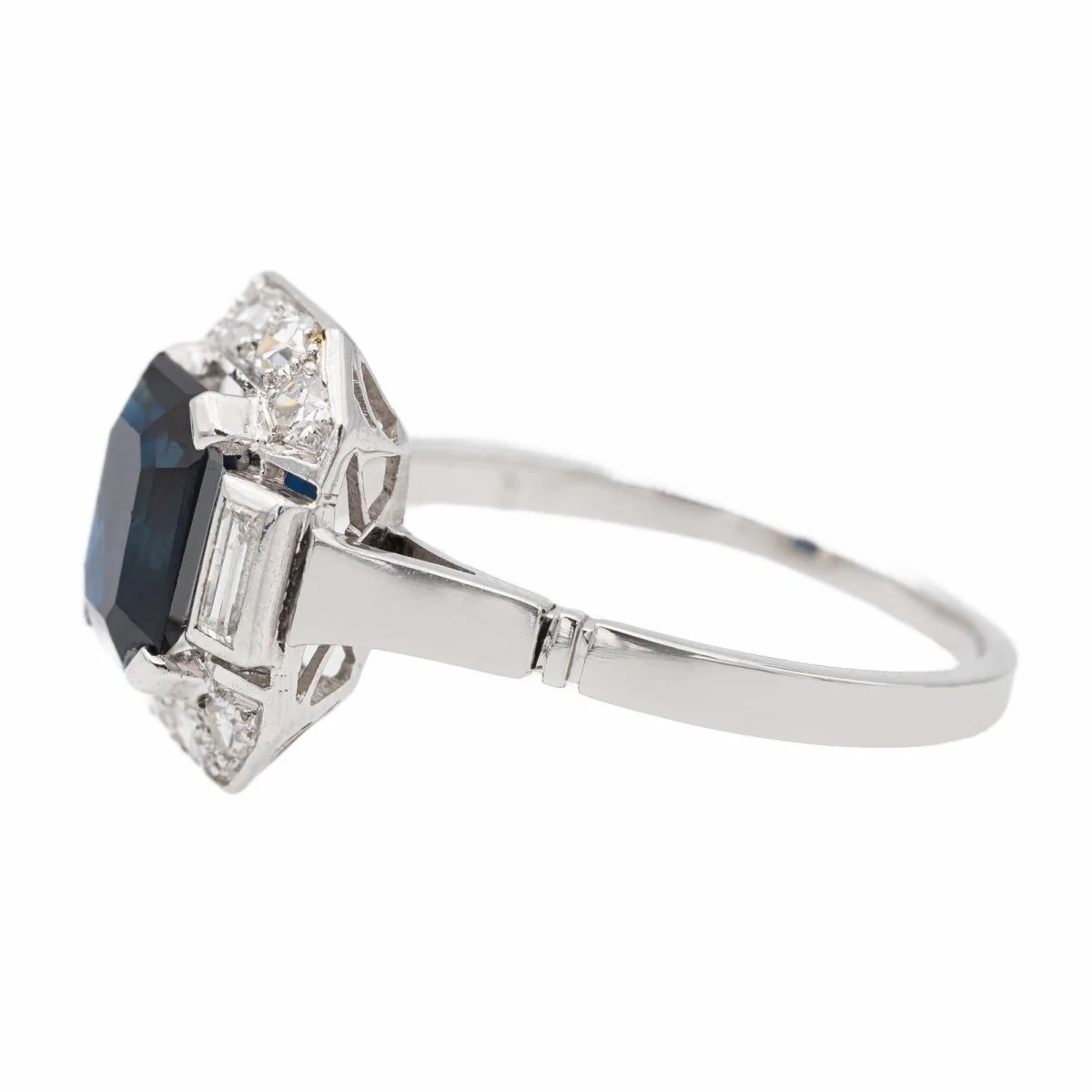 Bague Platine Saphir - Image 4