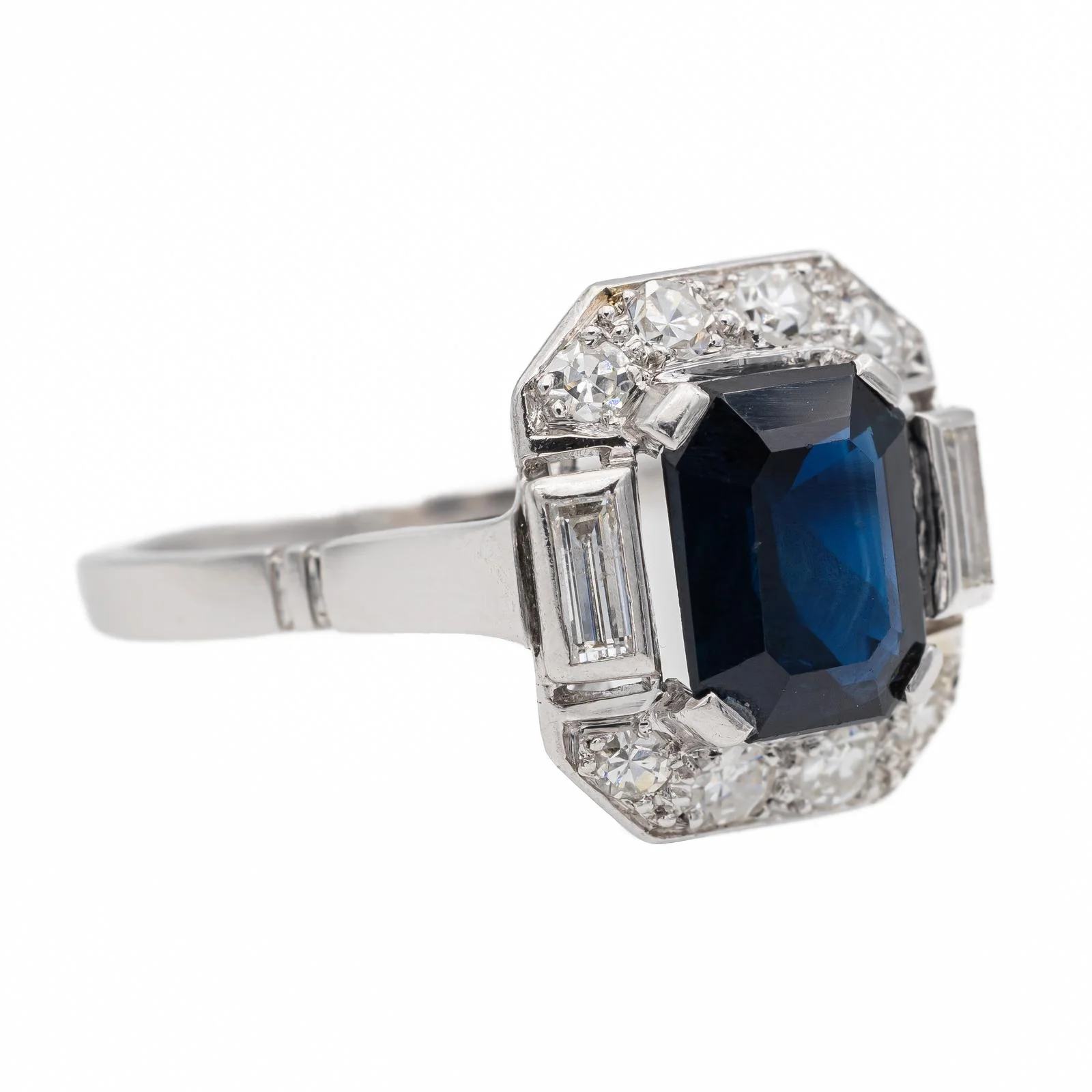 Bague Platine Saphir - Image 7