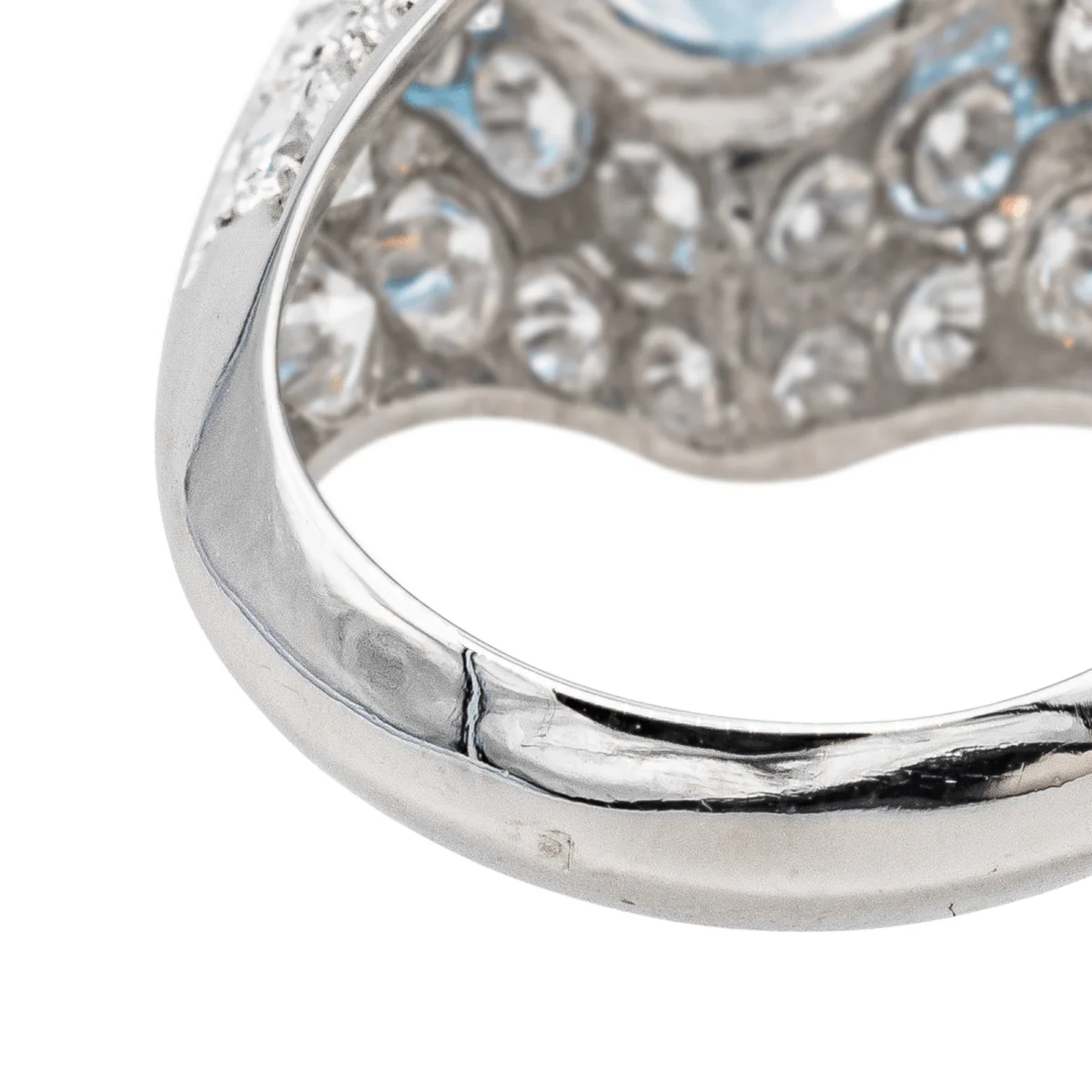 Bague en platine, topaze et diamants - Image 7