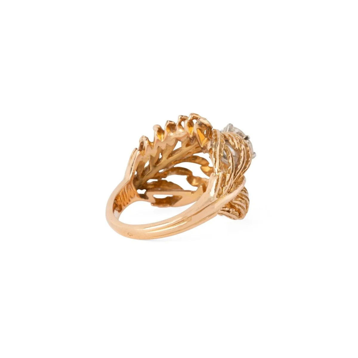 Bague Plume en or jaune et diamant - Image 5