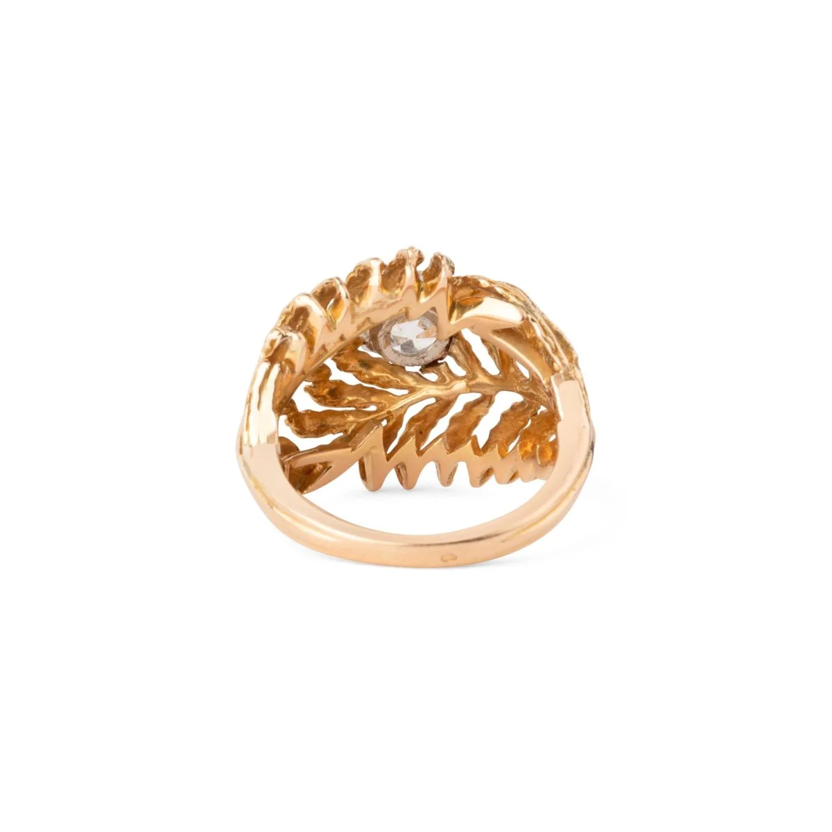Bague Plume en or jaune et diamant - Image 6
