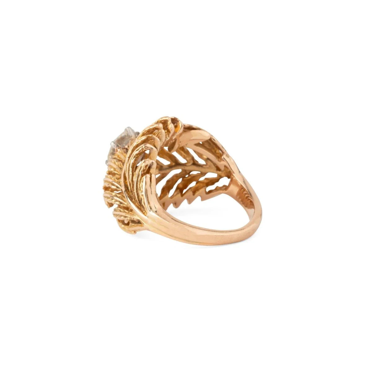 Bague Plume en or jaune et diamant - Image 7