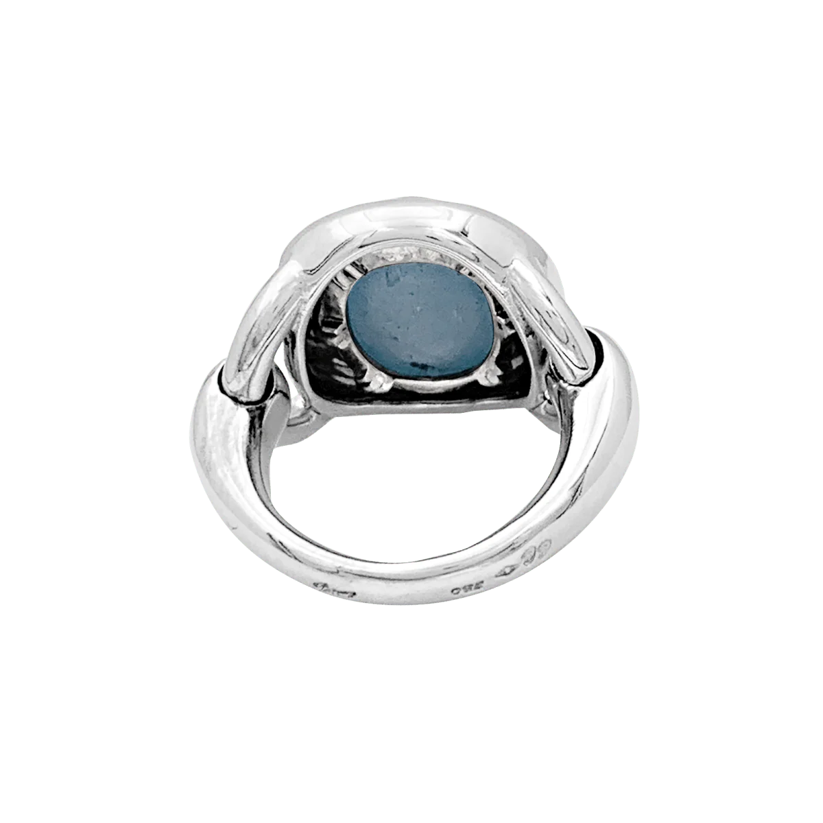 Bague POIRAY "Indra" en or blanc et aigue-marine - Image 4