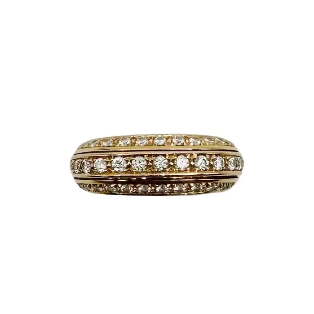Bague POIRAY "Quadrille" en or rose et diamants