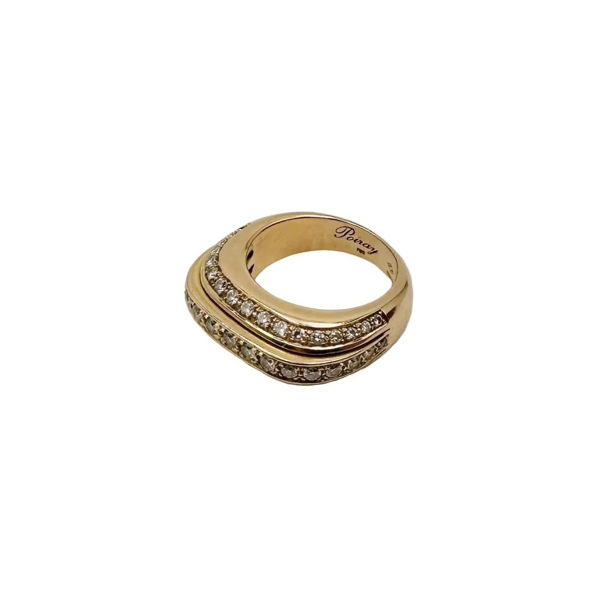 Bague POIRAY "Quadrille" en or rose et diamants - Image 10