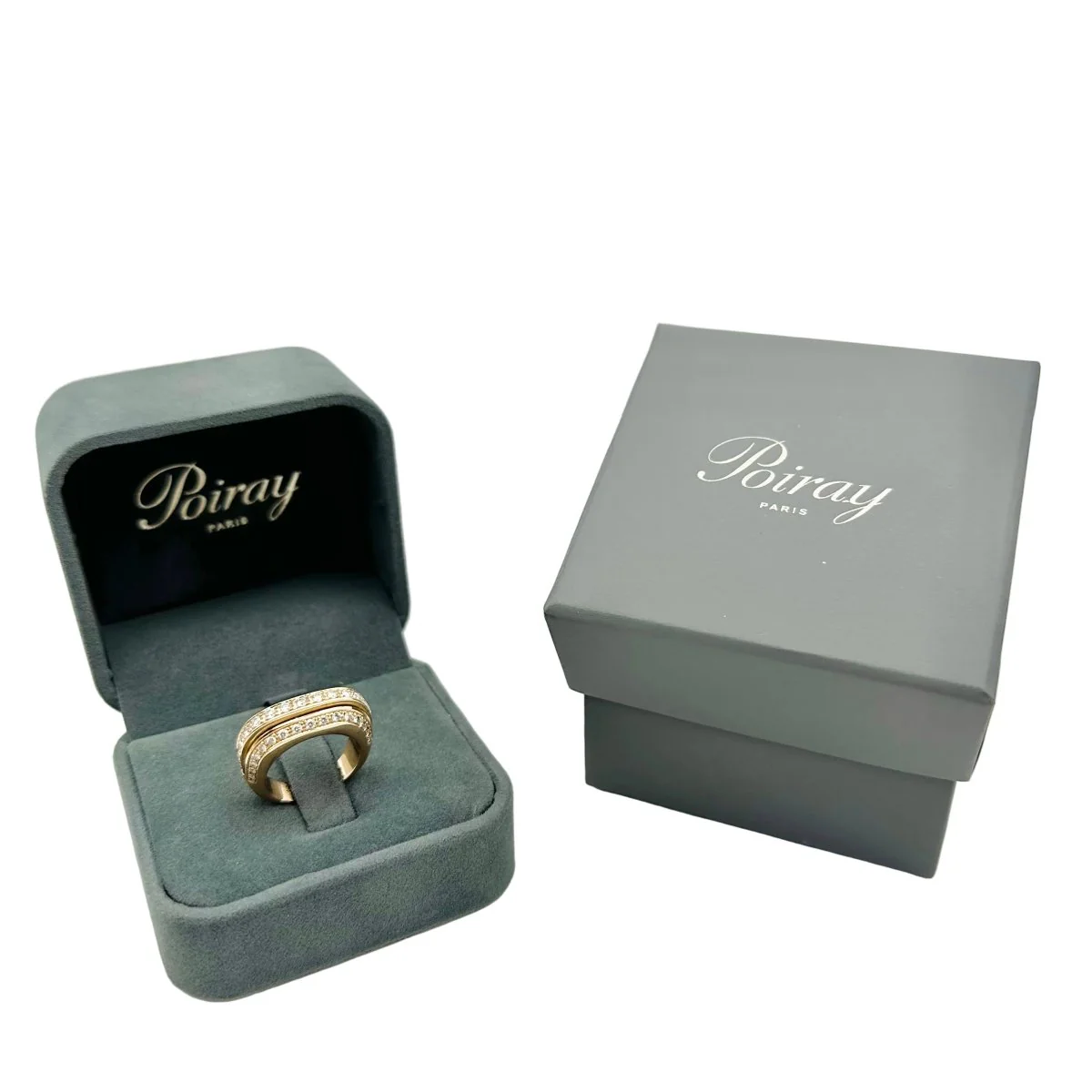 Bague POIRAY "Quadrille" en or rose et diamants - Image 11