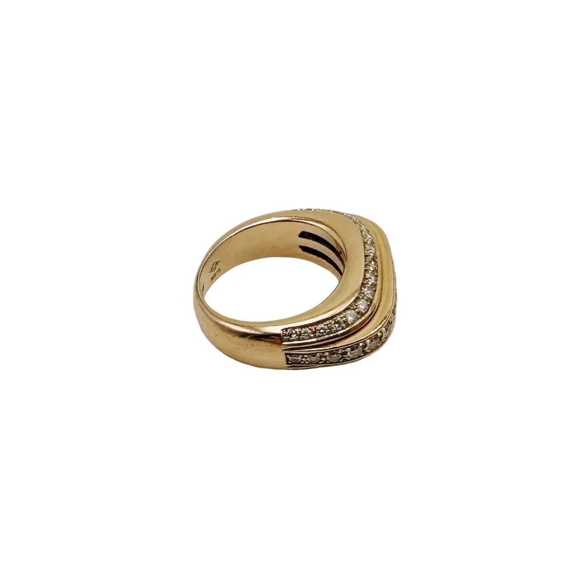 Bague POIRAY "Quadrille" en or rose et diamants - Image 5